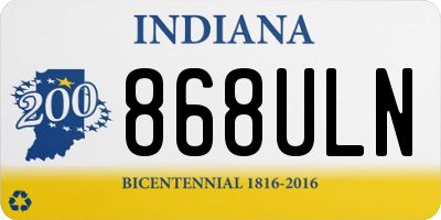 IN license plate 868ULN