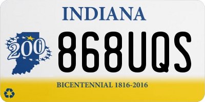 IN license plate 868UQS