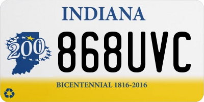 IN license plate 868UVC