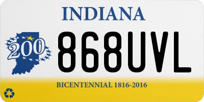 IN license plate 868UVL