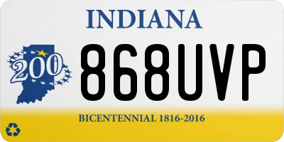 IN license plate 868UVP