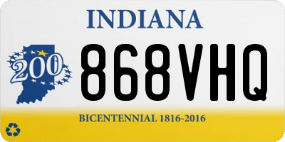 IN license plate 868VHQ
