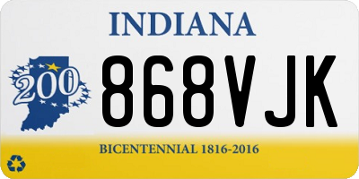 IN license plate 868VJK