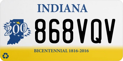 IN license plate 868VQV