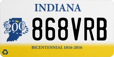 IN license plate 868VRB