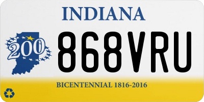 IN license plate 868VRU