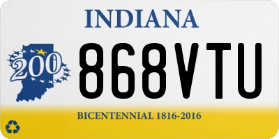 IN license plate 868VTU