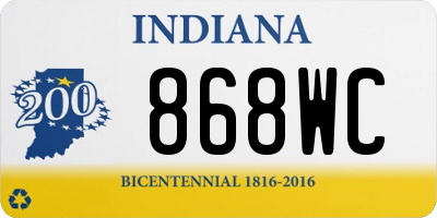 IN license plate 868WC