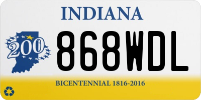 IN license plate 868WDL