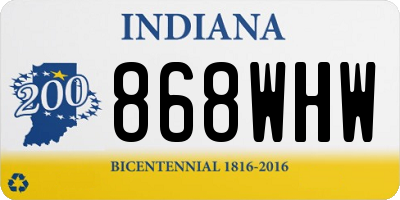 IN license plate 868WHW