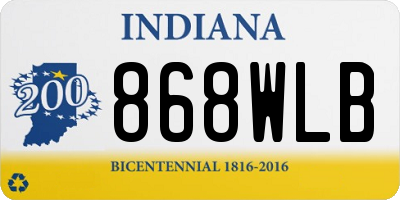 IN license plate 868WLB