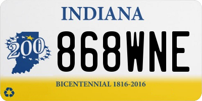 IN license plate 868WNE