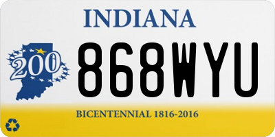IN license plate 868WYU