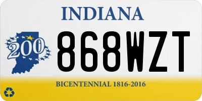 IN license plate 868WZT