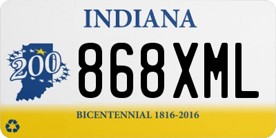 IN license plate 868XML