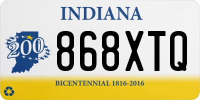 IN license plate 868XTQ