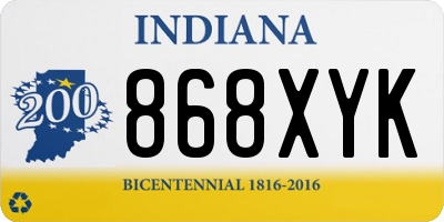 IN license plate 868XYK
