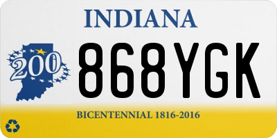 IN license plate 868YGK