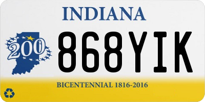 IN license plate 868YIK