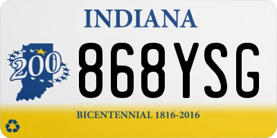 IN license plate 868YSG