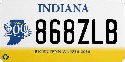 IN license plate 868ZLB