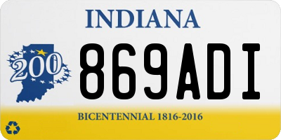 IN license plate 869ADI