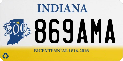 IN license plate 869AMA