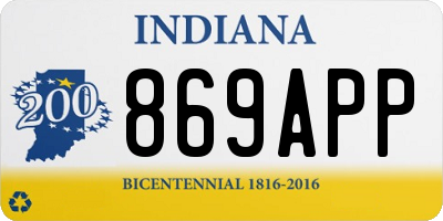 IN license plate 869APP