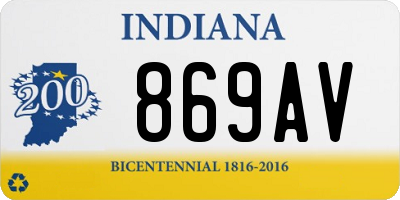 IN license plate 869AV