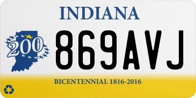 IN license plate 869AVJ