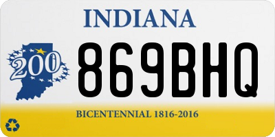 IN license plate 869BHQ