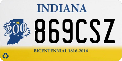 IN license plate 869CSZ