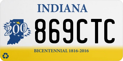 IN license plate 869CTC