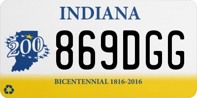 IN license plate 869DGG