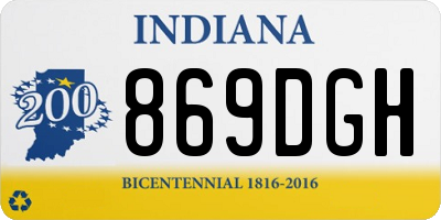 IN license plate 869DGH