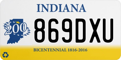 IN license plate 869DXU