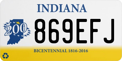 IN license plate 869EFJ