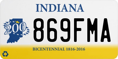 IN license plate 869FMA