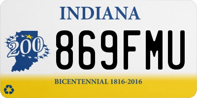IN license plate 869FMU