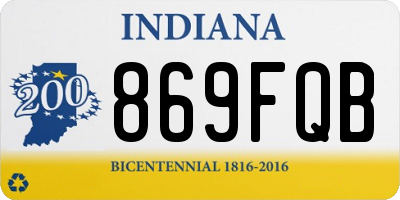 IN license plate 869FQB