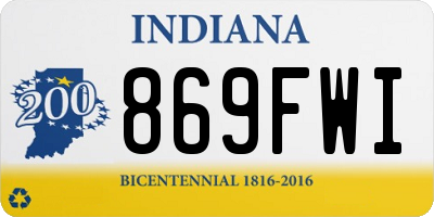 IN license plate 869FWI