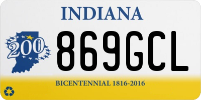 IN license plate 869GCL