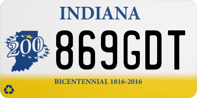IN license plate 869GDT