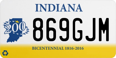IN license plate 869GJM