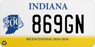 IN license plate 869GN