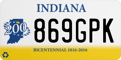 IN license plate 869GPK