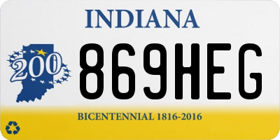 IN license plate 869HEG