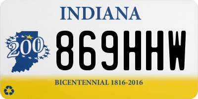 IN license plate 869HHW