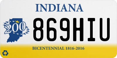 IN license plate 869HIU