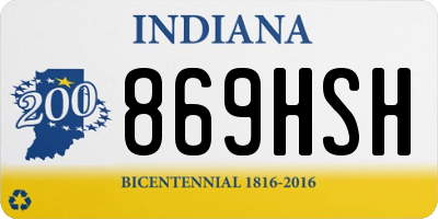 IN license plate 869HSH